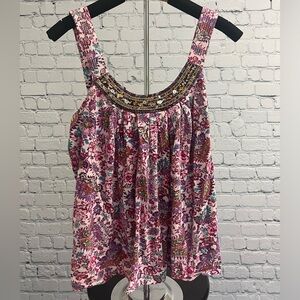 Express drapey sequin tank top size S